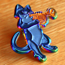 Load image into Gallery viewer, NEON Rainbow Plated Enamel Pin