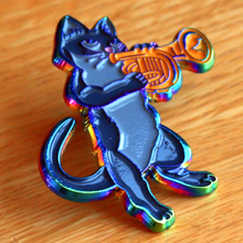 Load image into Gallery viewer, NEON Rainbow Plated Enamel Pin
