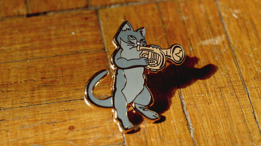 Cat Trumpet Pin (Preview Video)